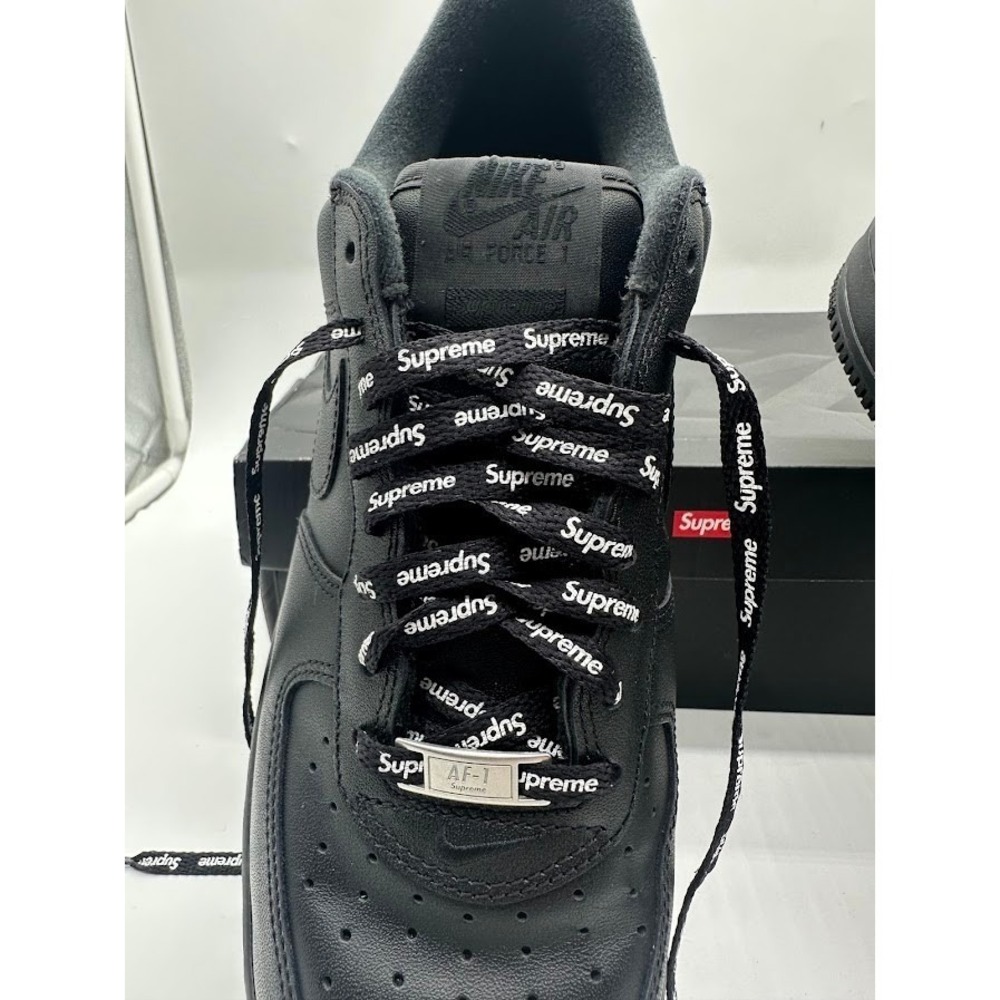 Nike Air Force 1 Low Supreme Black CU9225-001 Mens Size 10 Streetwear Sneakers - Picture 3 of 12